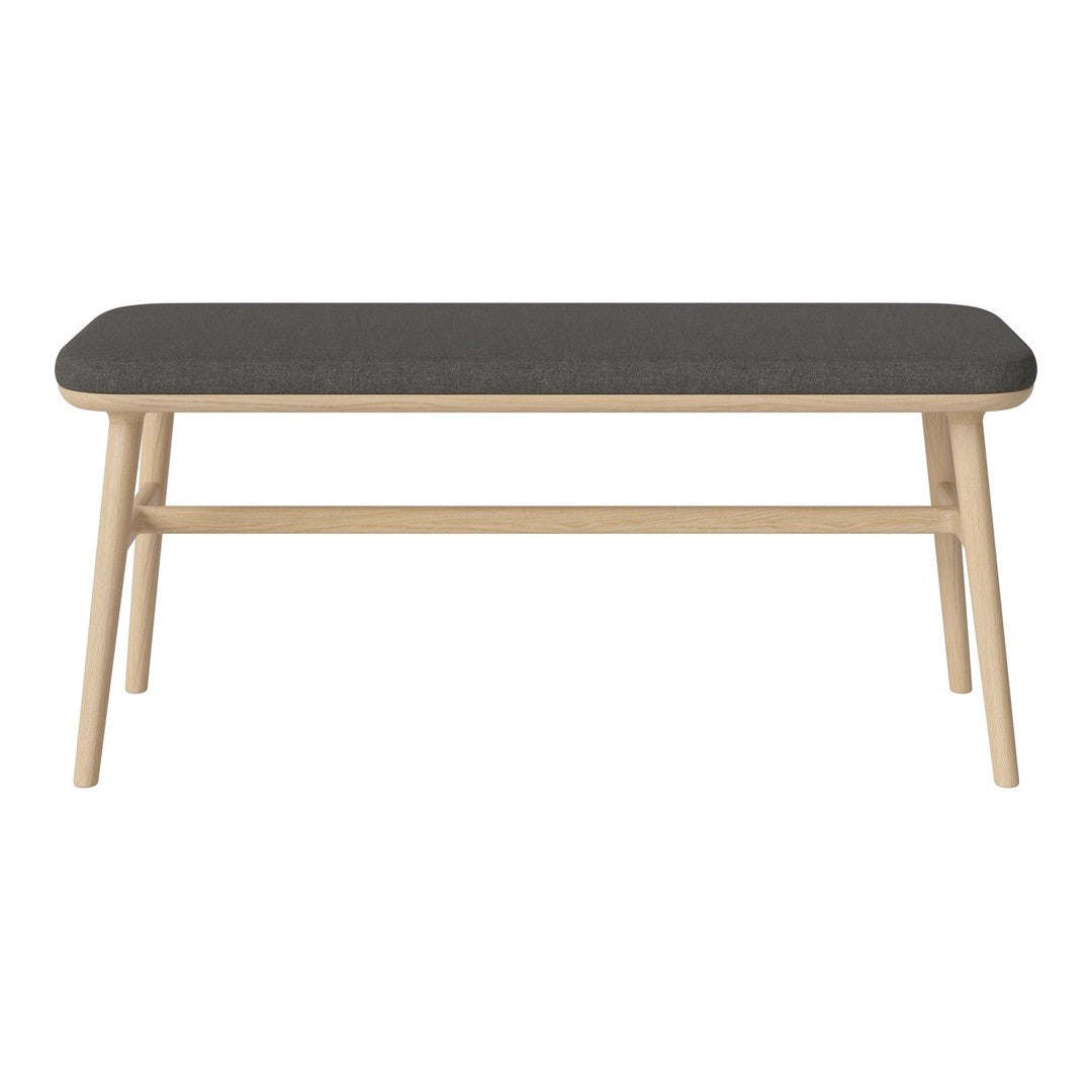 Gray tabletop with a smooth finish, complemented by natural wood legs in a light beige tone. Modern minimalist design.