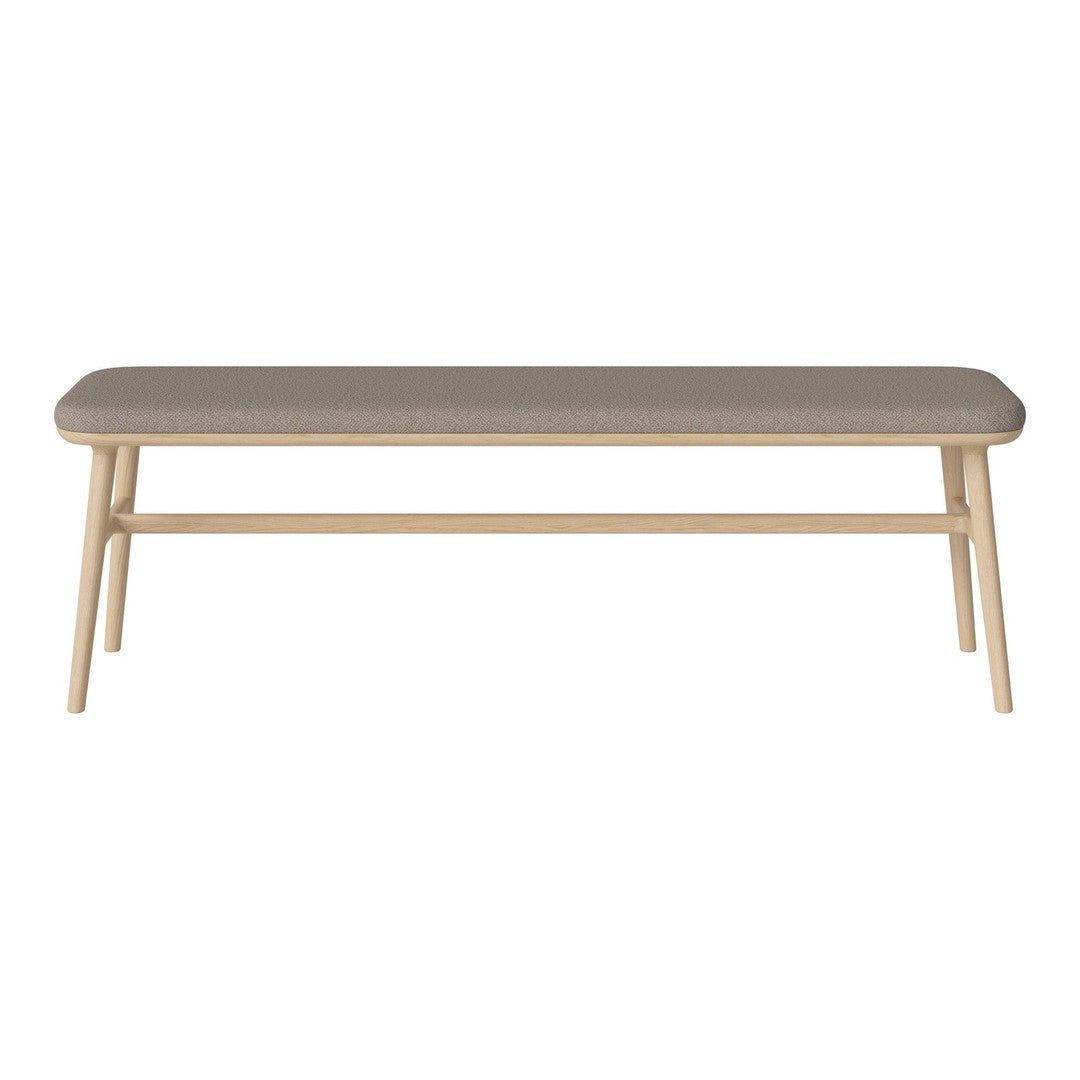 Neutral beige top with natural wood legs, featuring a sleek, minimalist design ideal for modern spaces.