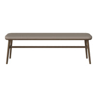 Neutral beige bench with a smooth, matte finish and simple, sleek design. Perfect for modern interiors.