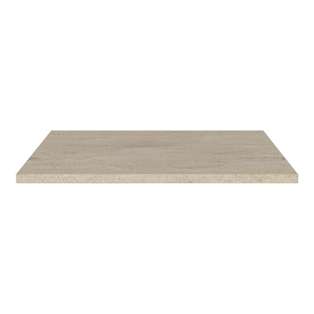 Neutral beige tabletop with subtle veining, perfect for modern decor and versatile styling.