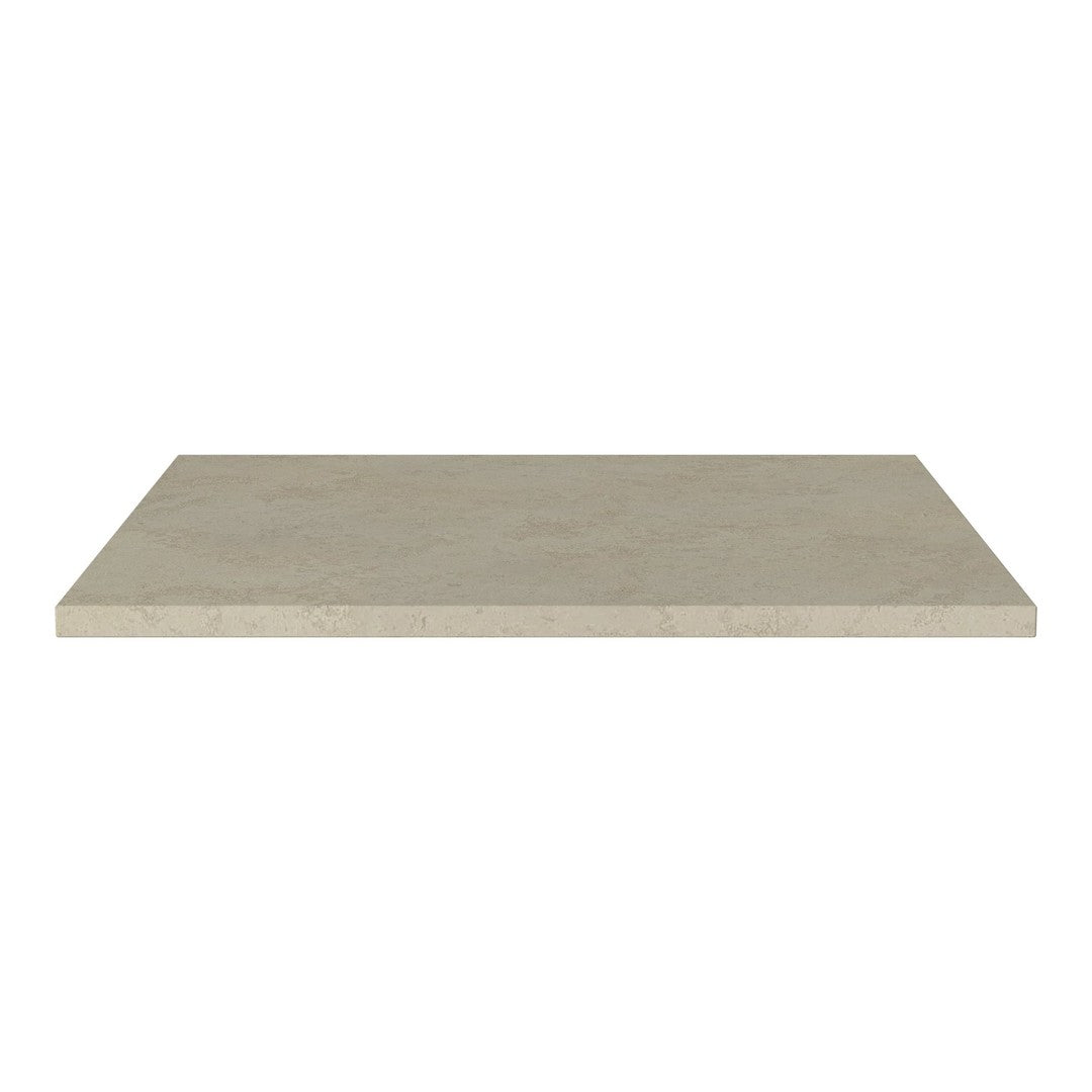 Light beige rectangular tabletop with a smooth, matte finish, featuring subtle, natural stone-like patterns.