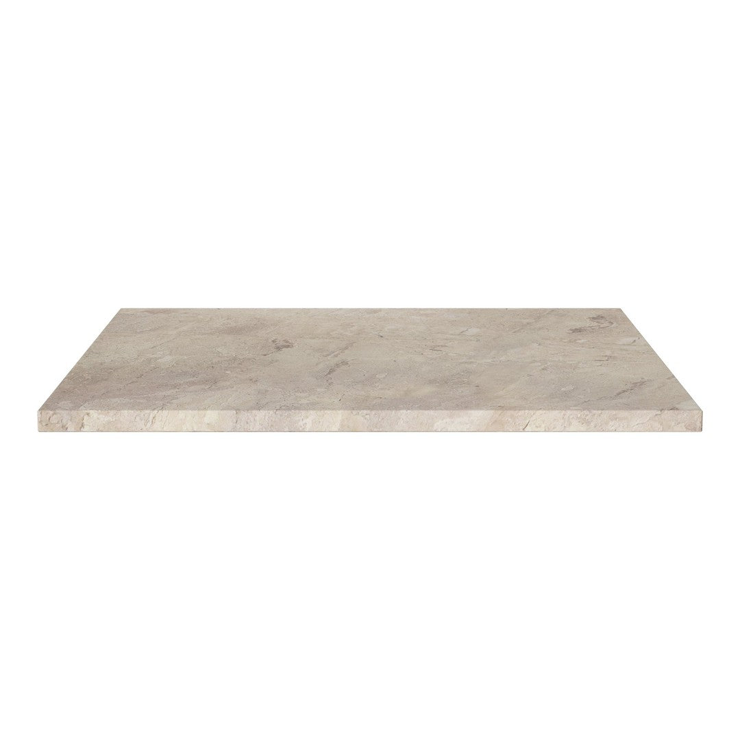 Light gray rectangular tabletop with subtle natural veining and a smooth, matte finish, ideal for modern decor.