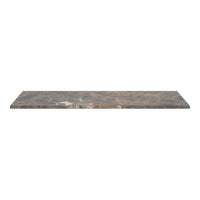 Gray and beige marble tabletop with subtle veining, perfect for modern decor and furniture.
