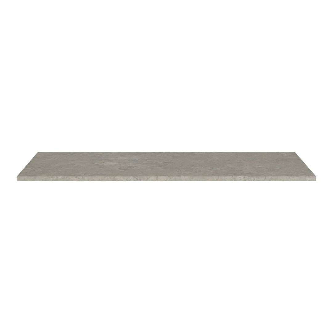 Gray rectangular tabletop with a smooth, subtle stone-like texture, perfect for modern decor.
