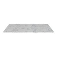 White marble top with subtle gray veining, perfect for elegant and modern decor. Ideal for countertops and tables.