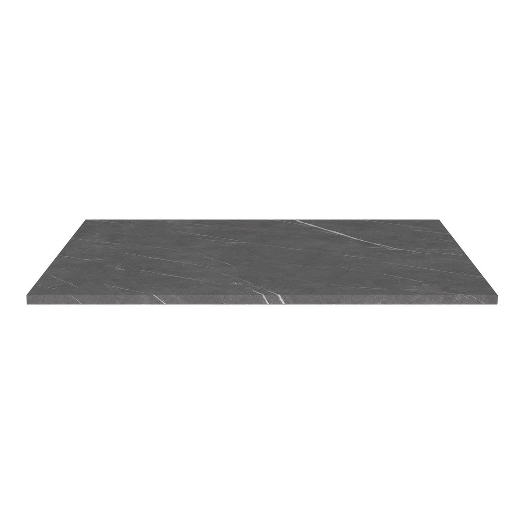 Gray marble tabletop with subtle white veining, perfect for modern furniture designs.