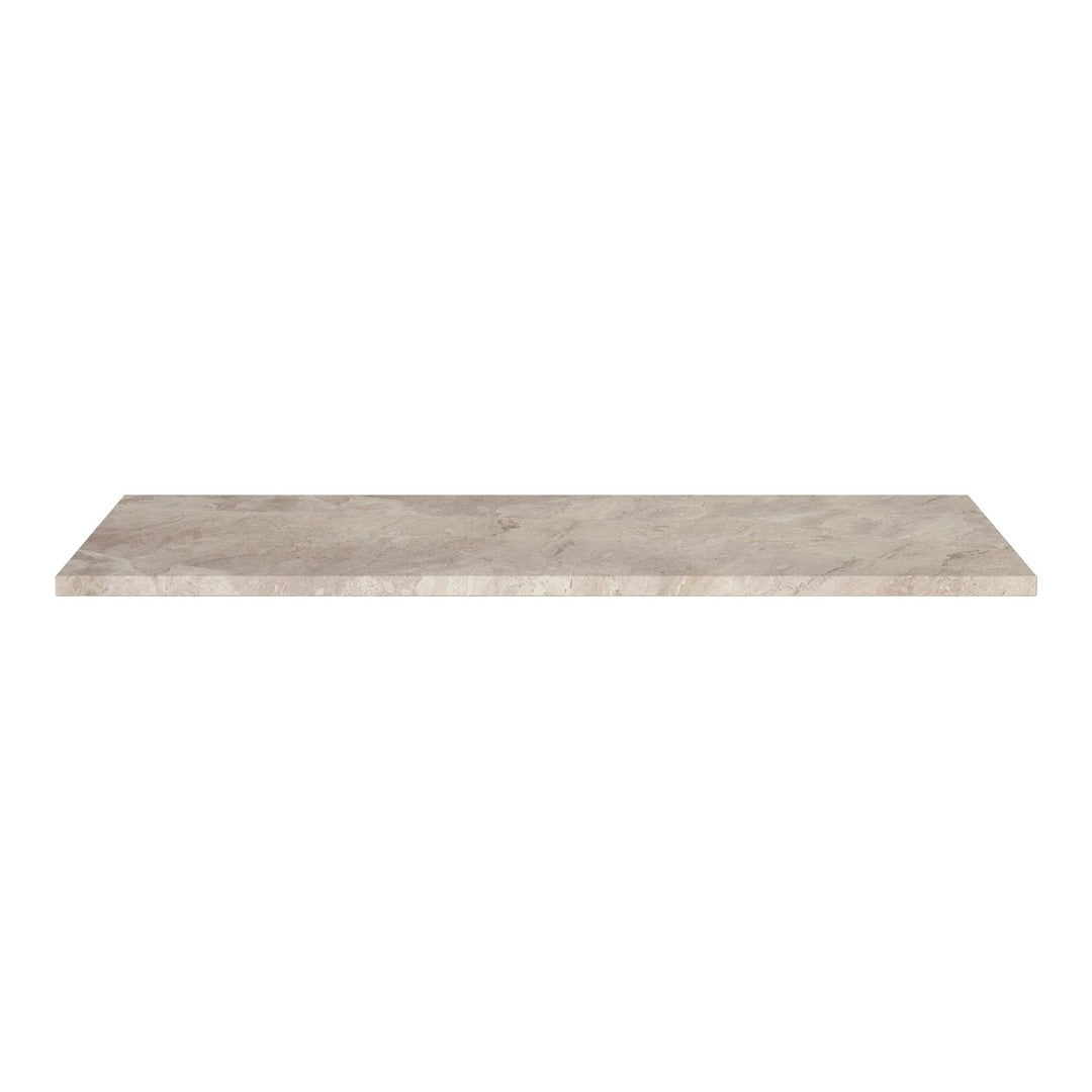 Light gray solid surface shelf with a smooth, modern finish, perfect for minimalist decor.