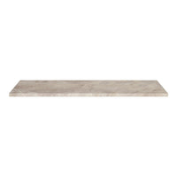 Light gray solid surface shelf with a smooth, modern finish, perfect for minimalist decor.