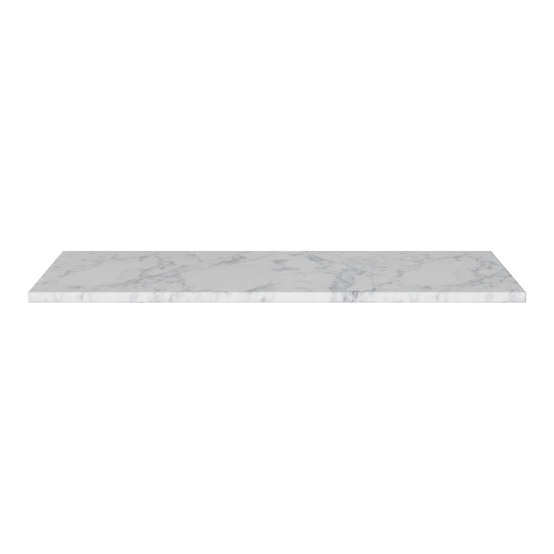 White marble shelf with delicate gray veining, perfect for elegant home decor.