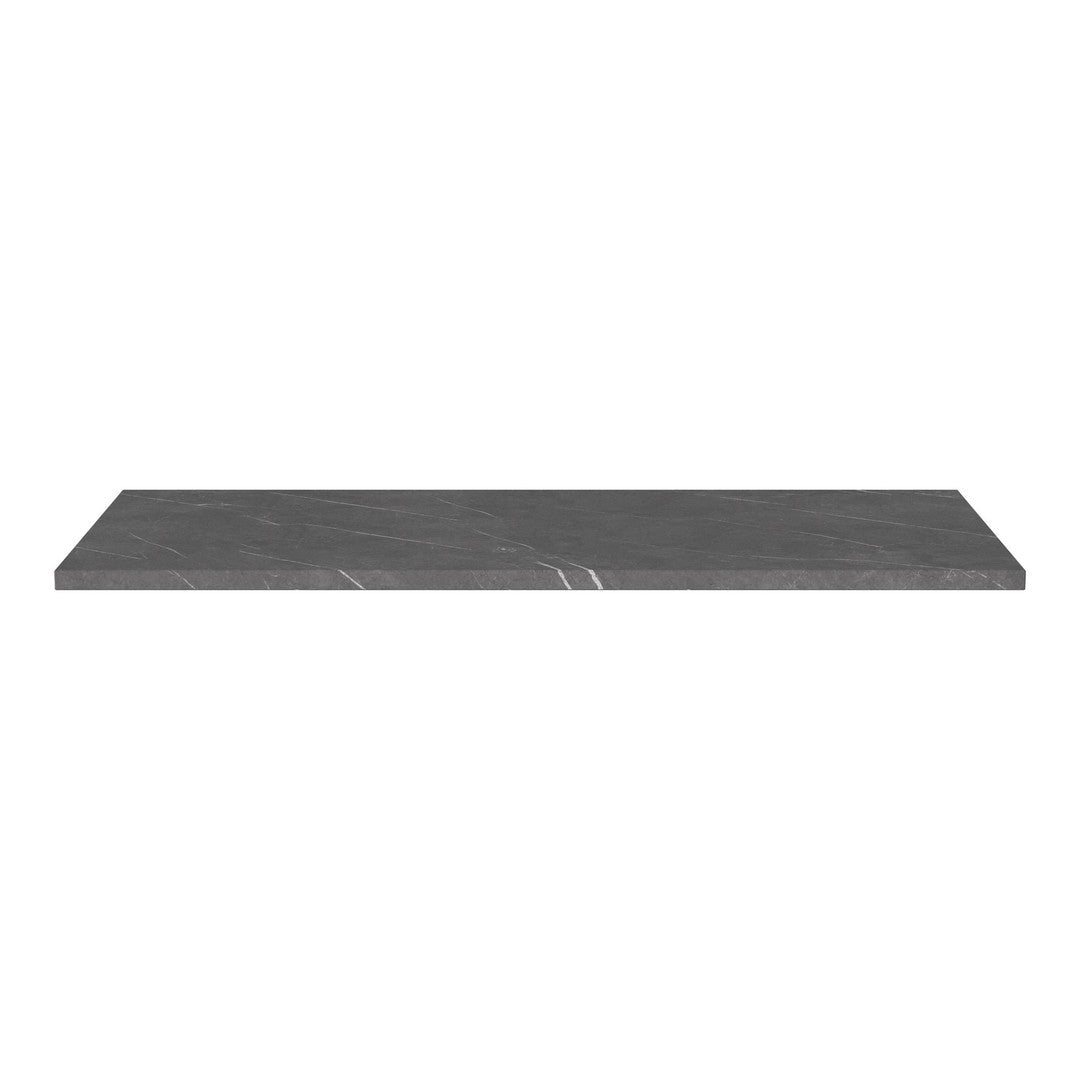 Dark gray marble shelf with subtle white veining, sleek and modern design, perfect for stylish interiors.