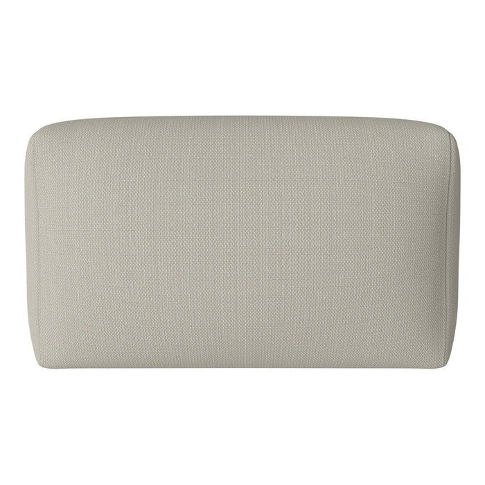 Light beige rectangular pillow with a subtle textured pattern, ideal for modern decor.