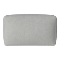 Light gray fabric cushion with a subtle striped pattern, perfect for modern decor. Soft and versatile design.