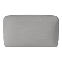 Gray textured fabric cushion with a smooth, modern rectangular design. Perfect for contemporary decor.