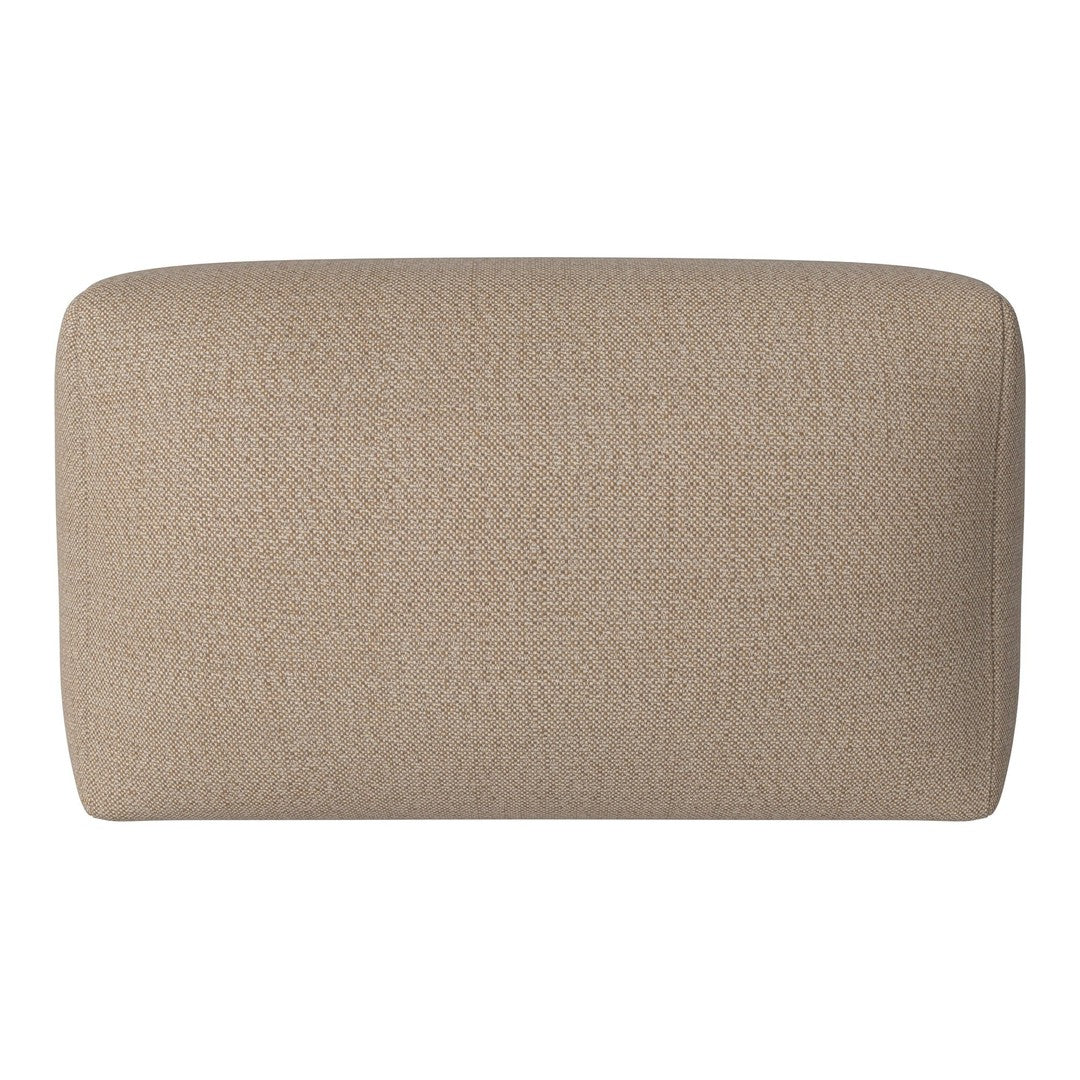 Beige rectangular pillow with subtle woven texture, perfect for a cozy and elegant home decor.