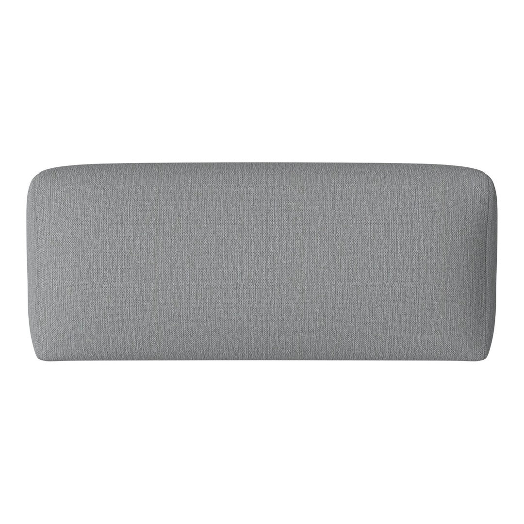 Gray textured cushion with a smooth, minimalist design, perfect for modern home décor.