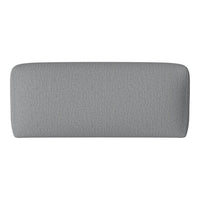 Gray textured cushion with a smooth, minimalist design, perfect for modern home décor.