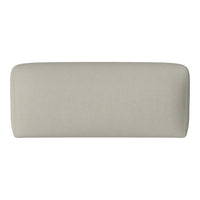 Light gray upholstered headboard with a smooth, rectangular design, perfect for modern decor.