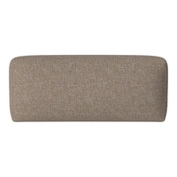 Soft beige fabric with a subtle textured pattern on a rectangular cushion. Ideal for modern decor.