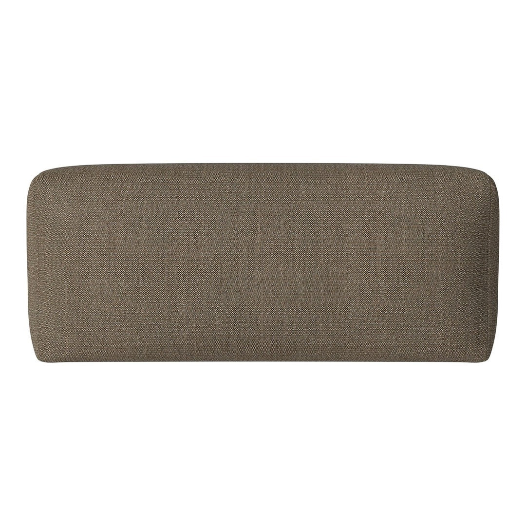 Brown textured fabric headboard with a sleek, modern design, ideal for contemporary bedroom decor.