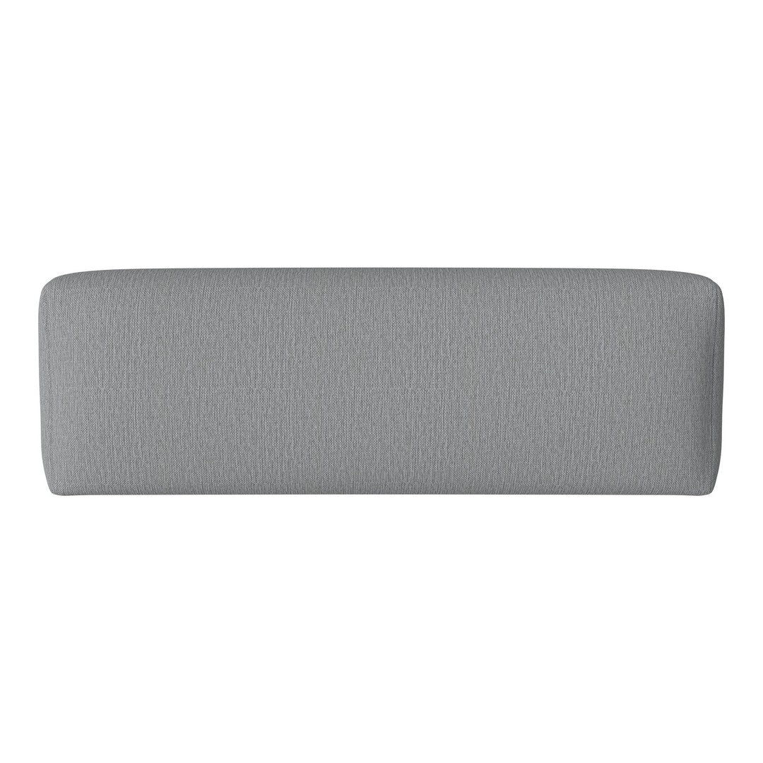 Gray textured rectangular cushion with a smooth finish, ideal for modern decor and minimalistic design.