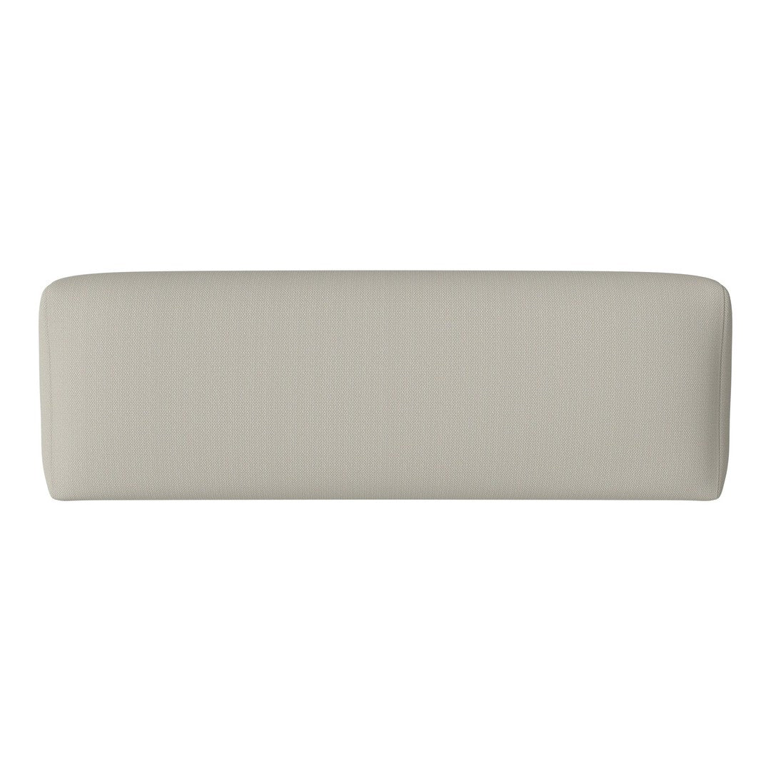 Soft beige upholstered headboard with a smooth, minimalist design and no visible patterns. Perfect for modern decor.