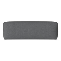 Gray textured cushion with a soft, modern finish, perfect for any contemporary decor.