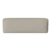 Textured light beige fabric bolster pillow with a minimalist design and smooth edges. Perfect for modern décor.
