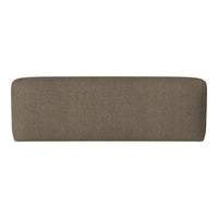 "Solid taupe upholstery with subtle texture, perfect for modern decor."