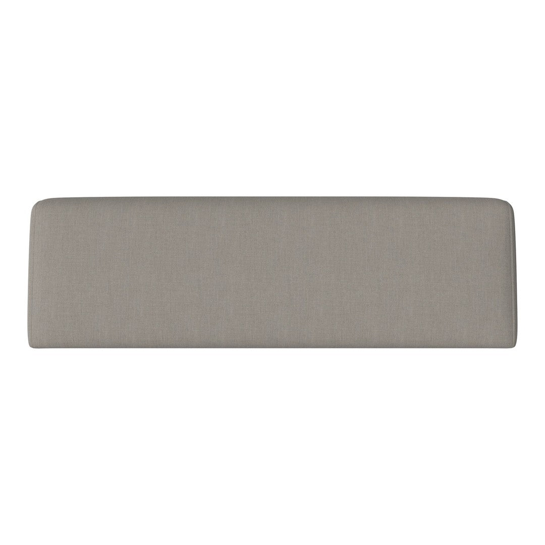 Rectangular gray upholstery fabric with a smooth, soft texture, ideal for contemporary home decor.