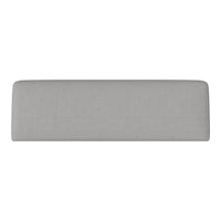 Gray upholstered headboard with a smooth, minimalist design and subtle texture. Perfect for modern decor.