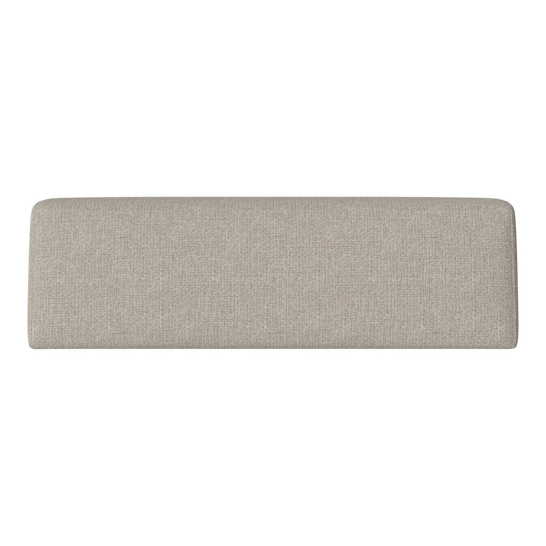 Light beige upholstered headboard with a smooth, textured fabric finish, perfect for modern bedrooms.