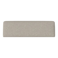 Light beige upholstered headboard with a smooth, textured fabric finish, perfect for modern bedrooms.