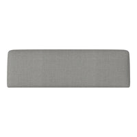 Gray upholstered headboard with a smooth, textured surface. Ideal for modern bedroom decor.