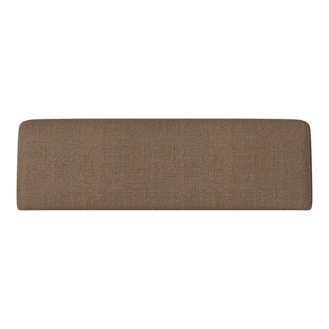 Brown textured fabric bench cushion with a smooth, minimalist design. Perfect for stylish interiors.