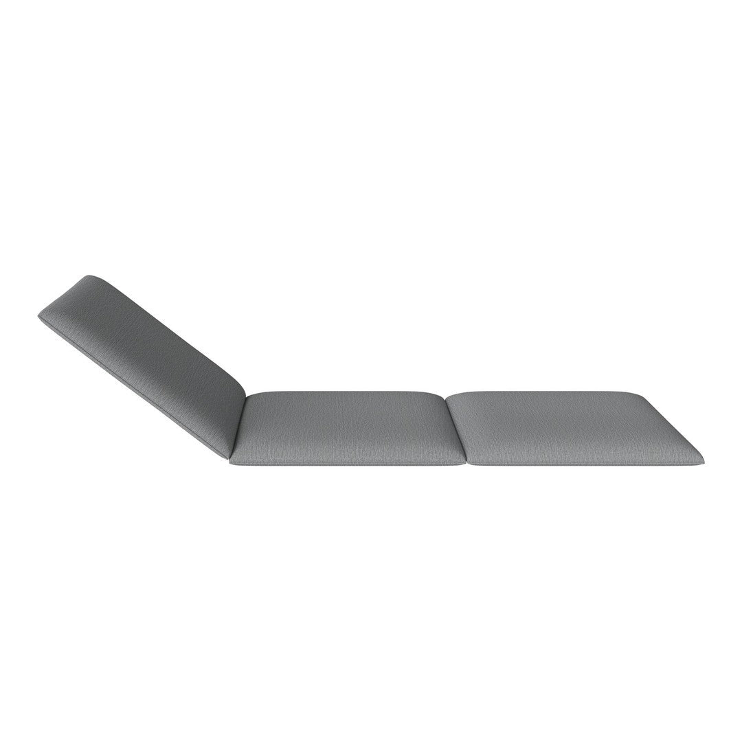 Gray, minimalist lounge chair with a sleek, modern design and smooth, solid fabric pattern. Ideal for contemporary spaces.
