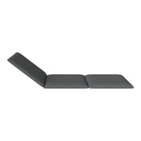 Gray folding lounge cushion with a sleek, modern design. Ideal for outdoor or indoor relaxation.