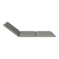 Gray lounge chair featuring a sleek, minimalist design with a smooth, textured fabric finish. Perfect for modern decor.
