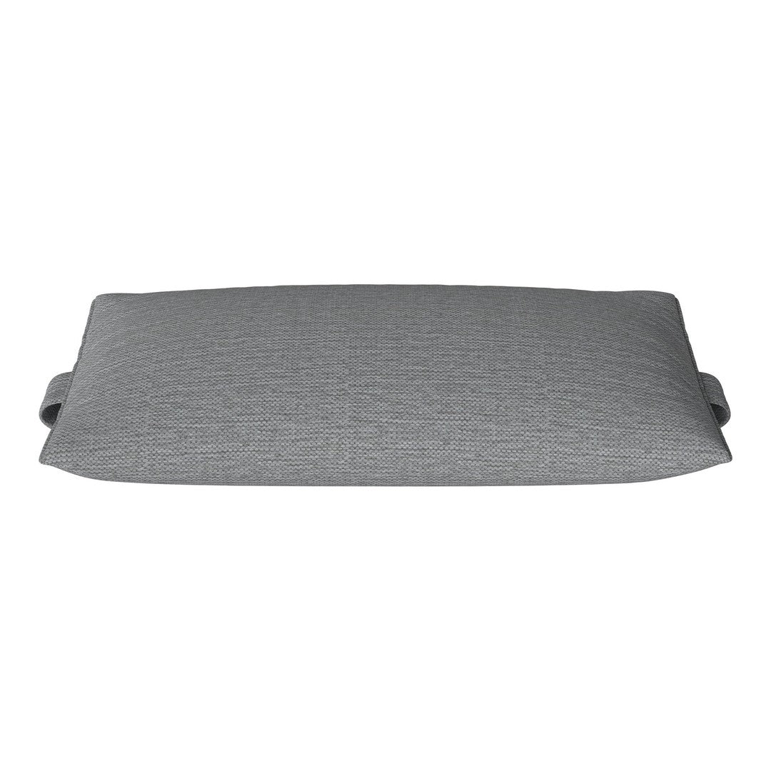 Gray textured cushion with a sleek design, perfect for modern home decor. Subtle pattern adds style and comfort.