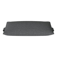 Dark gray cushion with a textured pattern, ideal for modern home decor. Perfect for adding comfort and style.