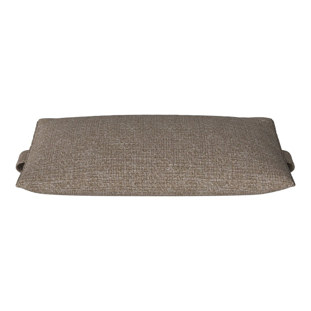 Rectangular cushion in a soft beige color with a subtle textured pattern for a cozy, elegant look.