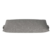 Gray textured pillow with a subtle woven pattern, perfect for adding modern elegance to any decor.
