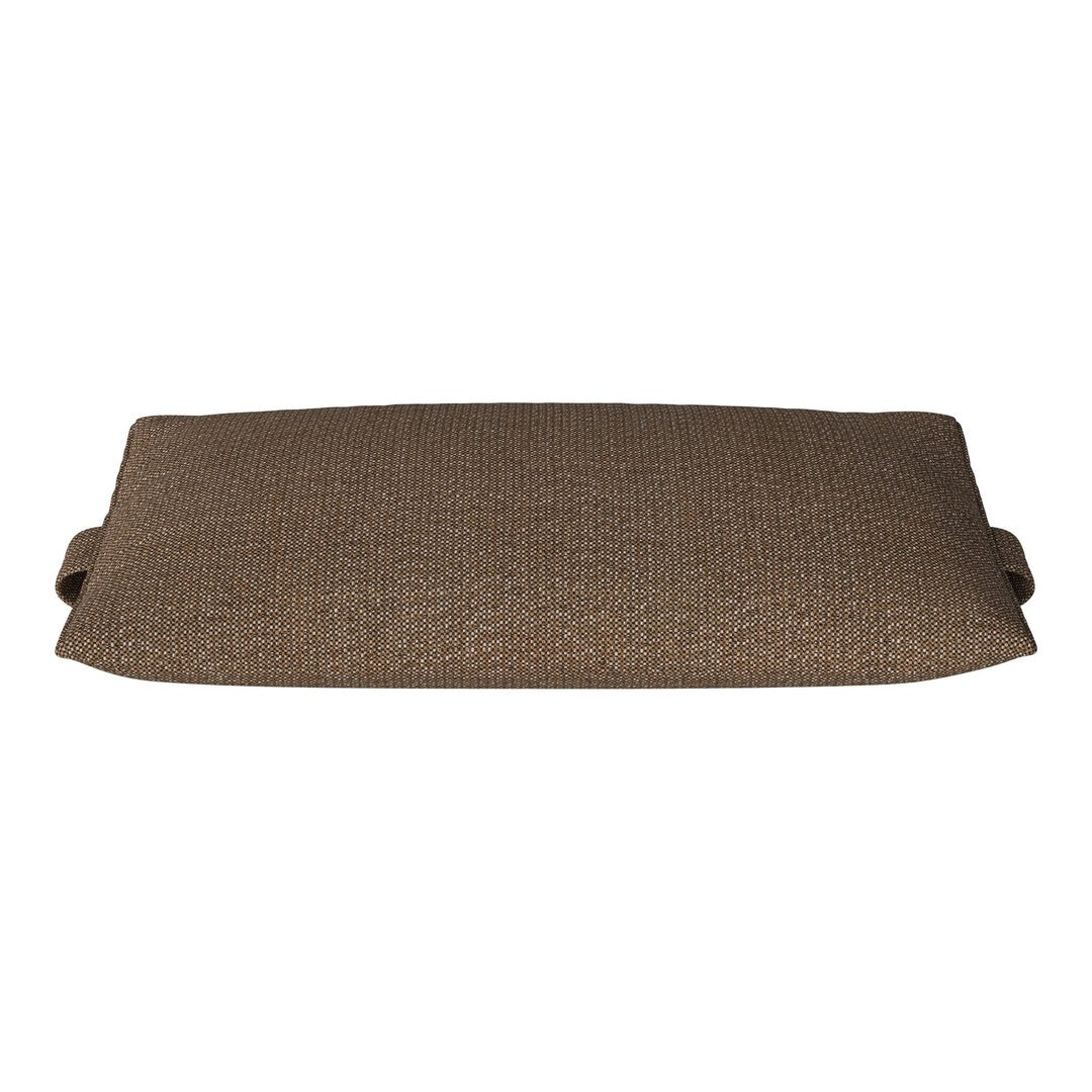 Rectangular cushion in warm brown with a textured, woven pattern for a stylish home decor accent.