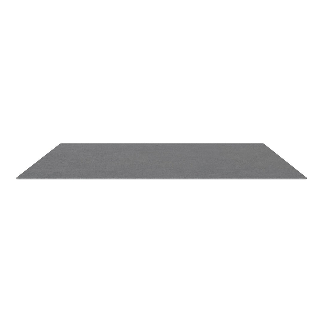 Gray rectangular mat with a smooth, solid surface. Ideal for modern and minimalist spaces.