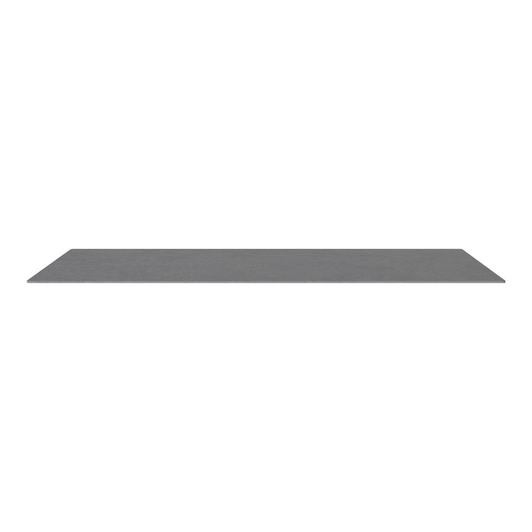 Gray rectangular mat with a subtle textured pattern, ideal for modern decor.