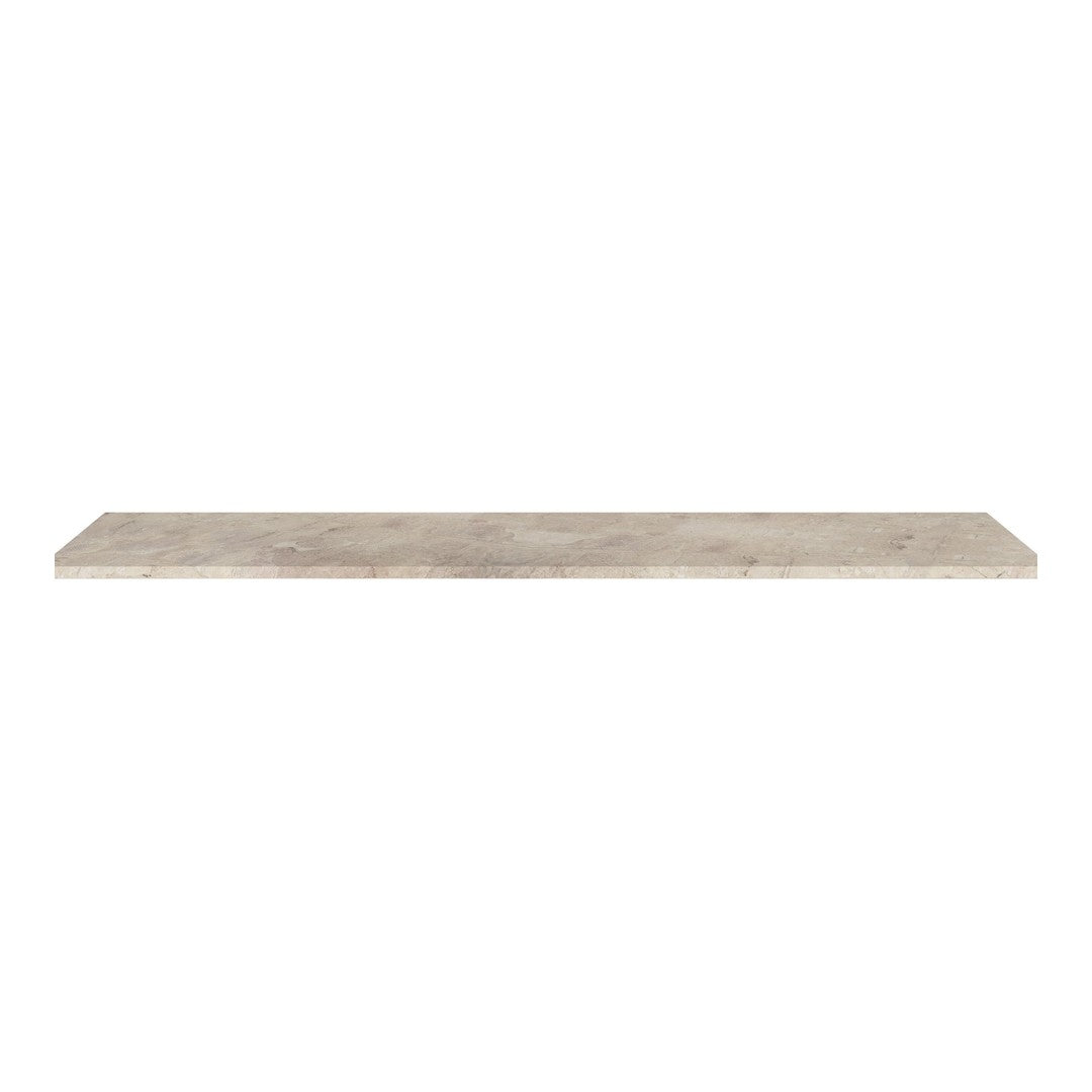 Light grey shelf with a smooth, subtle marbled pattern, perfect for modern decor.