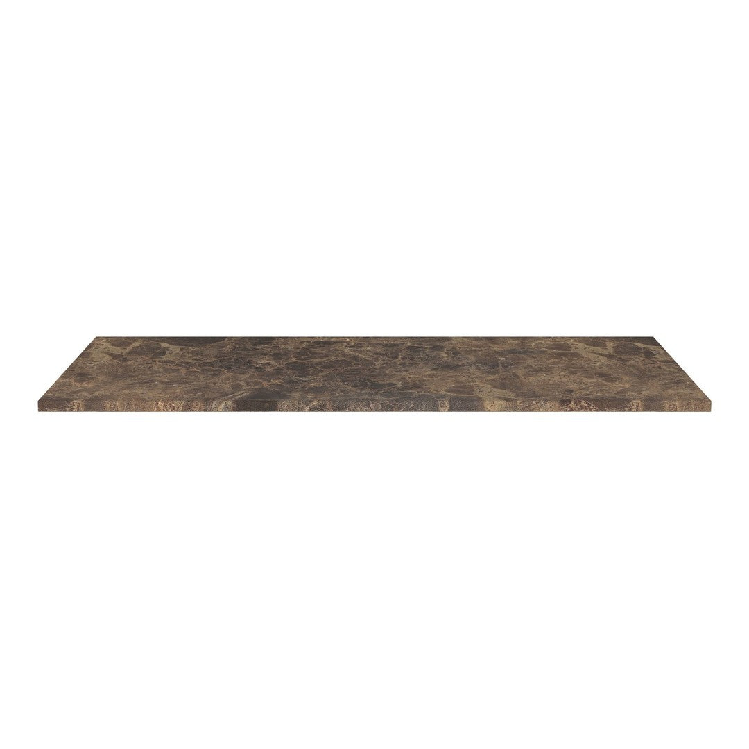 Dark brown rectangular tabletop with a subtle, textured pattern, ideal for modern decor.