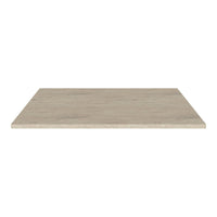 Light beige tabletop with a smooth, minimalistic finish, featuring a natural wood grain pattern.
