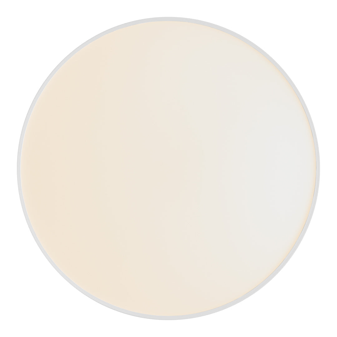 Round plate in soft beige gradient with smooth, glossy finish and subtle white rim. Perfect for elegant dining.