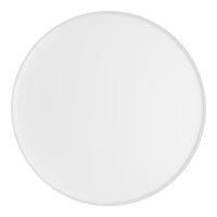 Round white plate with a smooth, glossy finish, ideal for elegant dining and serving.