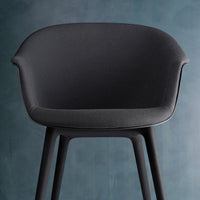 Bat Dining Chair - Front Upholstered - Plastic Base